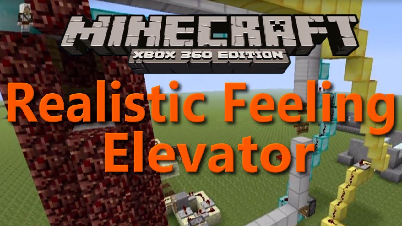 Minecraft Xbox 360: One Trip Piston Elevator Tutorial (For Adventure ...