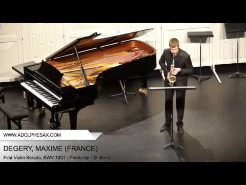 Dinant 2014 - DEGERY, MAXIME - First Violin Sonata, BWV 1001 - Presto by J.S. Bach