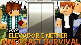 Minecraft Survival Ep.53 - Elevador de Redstone e Nether !! (c/DaviGamer)