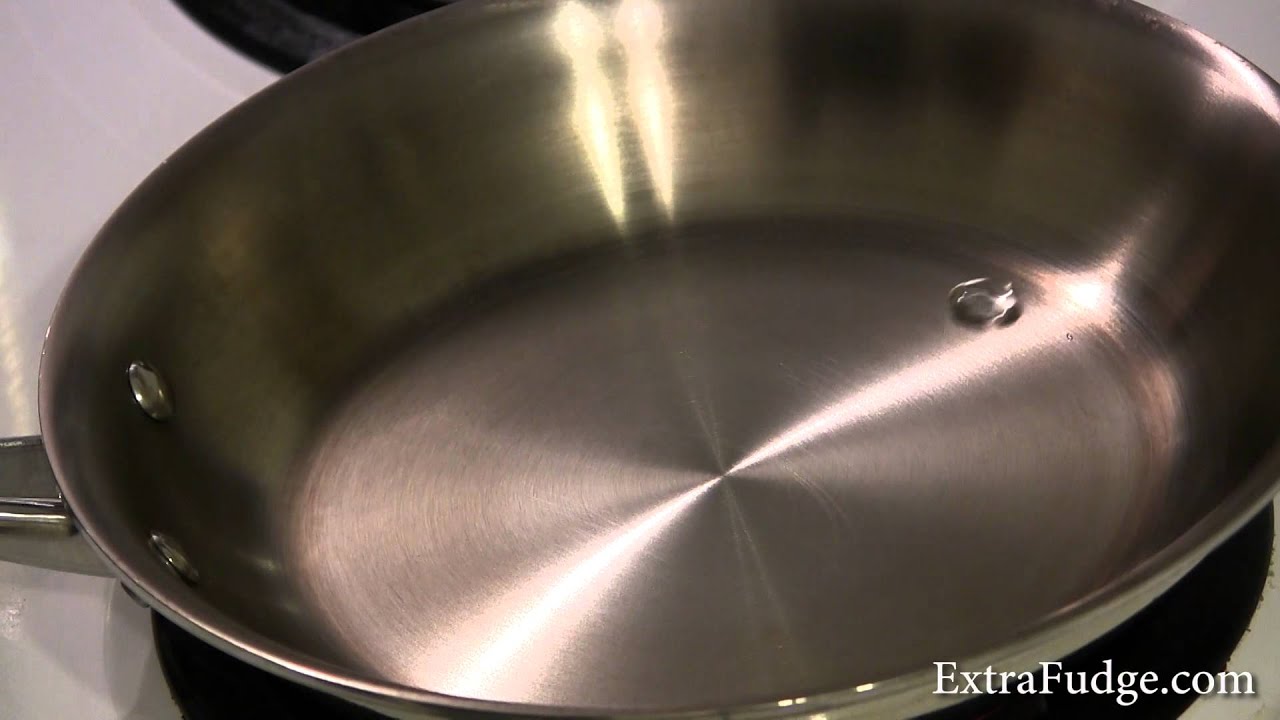 Right time to add oil to a stainless steel pan. Mercury Ball Test. The