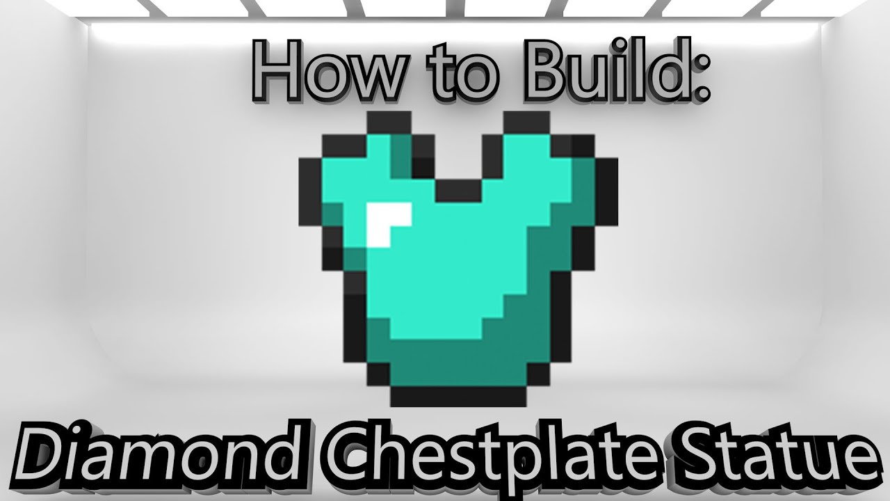 Minecraft How To Make A Diamond Chestplate Statue YouTube