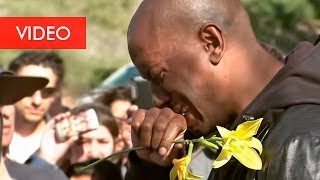 Tyrese Gibson crying in the place where he died Paul Walker "RIP Paul Walker"