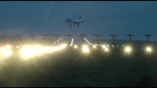 Heart Stopping Crosswind Landing During Storm - Bristol Airport - BMI Regional