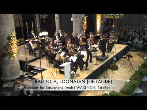 RAUTIOLA, JOONATAN (FINLANDE) Rhapsodie for Saxophone part 1