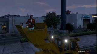 #248【GTA5】ブルドーザーのうぃーんにマイケルを乗せて警察と戦う!!