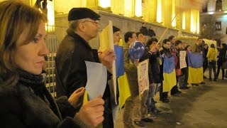 Тбилиси: акция солидарности с Украиной