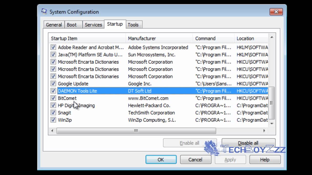 How To Find Windows Startup Programs On Windows 7