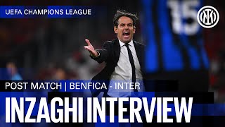 SIMONE INZAGHI INTERVIEW | BENFICA 3-3 INTER 🎙️⚫🔵??