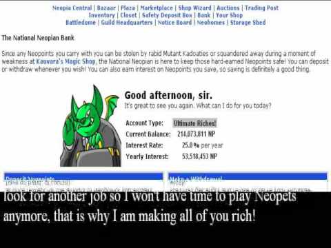 NEOPETS CHEAT 2013 WORKING 100% GUARANTEED ONE BILLION NEOPOINTS ...