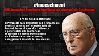 IMPEACHMENT - GIORGIO NAPOLITANO IN STATO D'ACCUSA