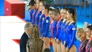 Mediterranean Games 2013: Women's Team Gymnastics Medal Ceremony