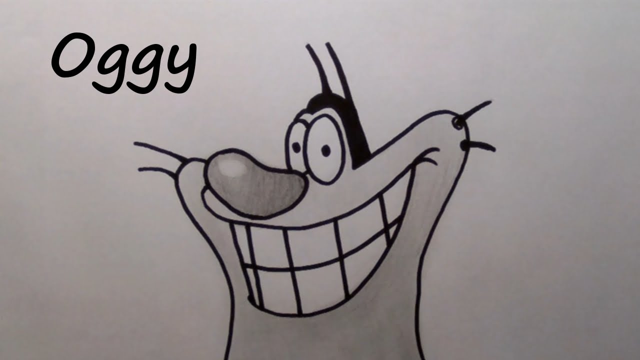 oggy and the cockroach drawing