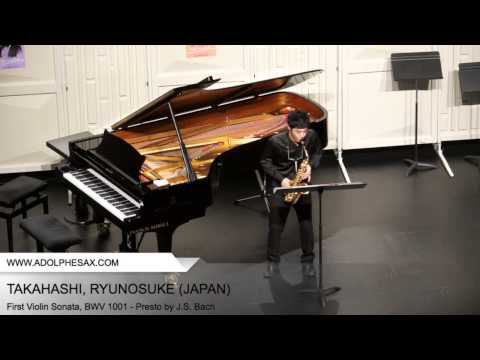 Dinant 2014 - TAKAHASHI, RYUNOSUKE (First Violin Sonata, BWV 1001 - Presto by J.S. Bach)