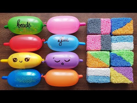 Making Slime with Funny Balloons and Foam Bricks #9