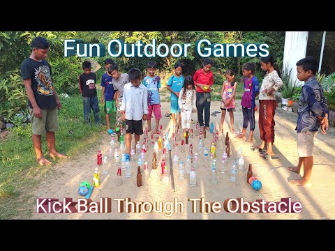 Kick Ball Through The Obstacle | Fun Outdoor Games | Fun Team Building Games