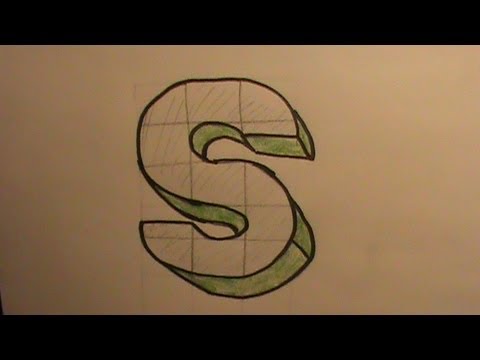 How to Draw the Letter S in 3D - YouTube