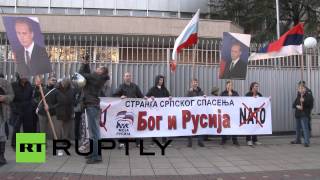 В Белграде провели митинг в поддержку позиции России в ситуации с Украиной