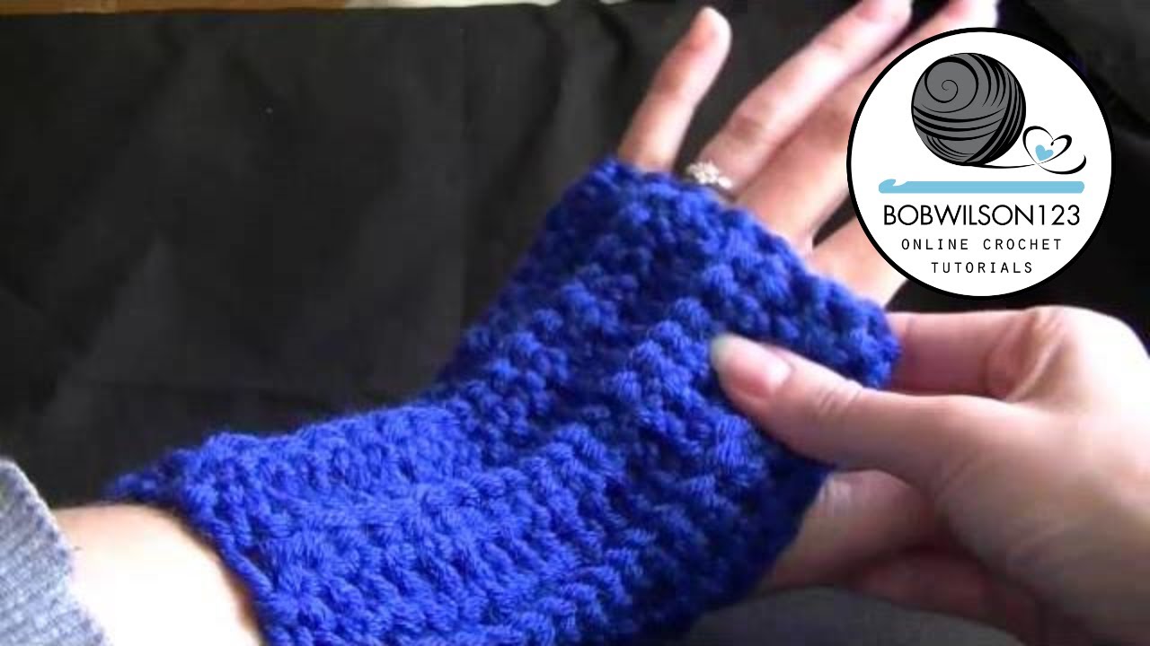 Easy Crochet Fingerless Gloves Part 2 of 2 Tutorial - YouTube