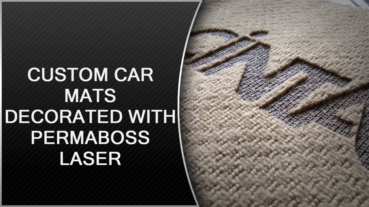 Laser Etching into Automobile Carpet, Mat and Rug using Permaboss laser