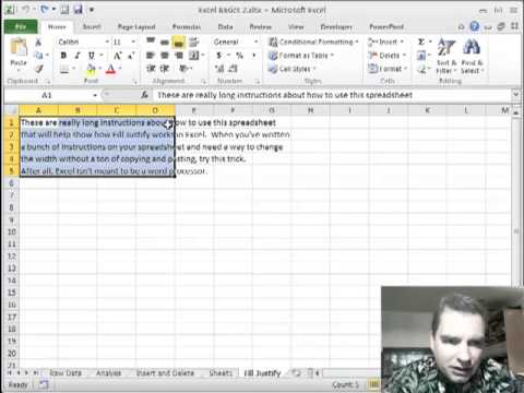 what is right justify text excel