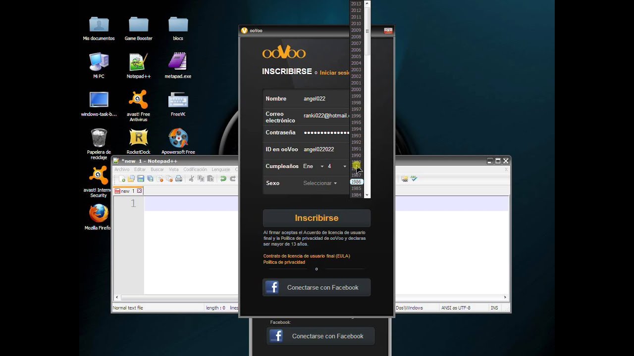 como crear una cuenta en oovoo - YouTube