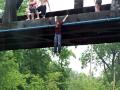 Heather hanging off the bridge and her &quot;jesus jump&quot;