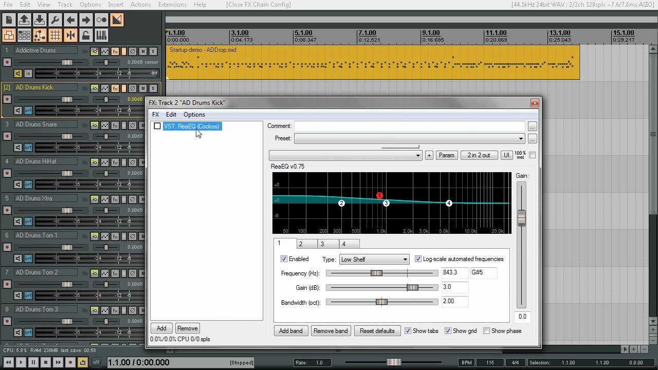 reaper midi monitor input