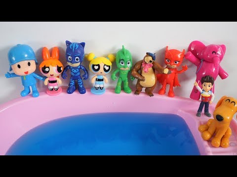 Ten Pocoyo Masha Jumping on the Pool - Funny Heros Nursery Rhymes Collection