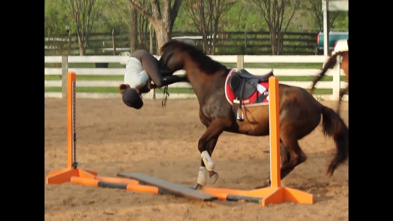 Horse jumping crash: Creative ways to fail - YouTube