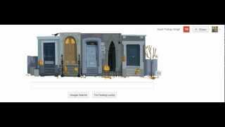 Happy Halloween! Wish Via  Scary Ghost Costume House Game [Google Doodle, 31 October 2012.]