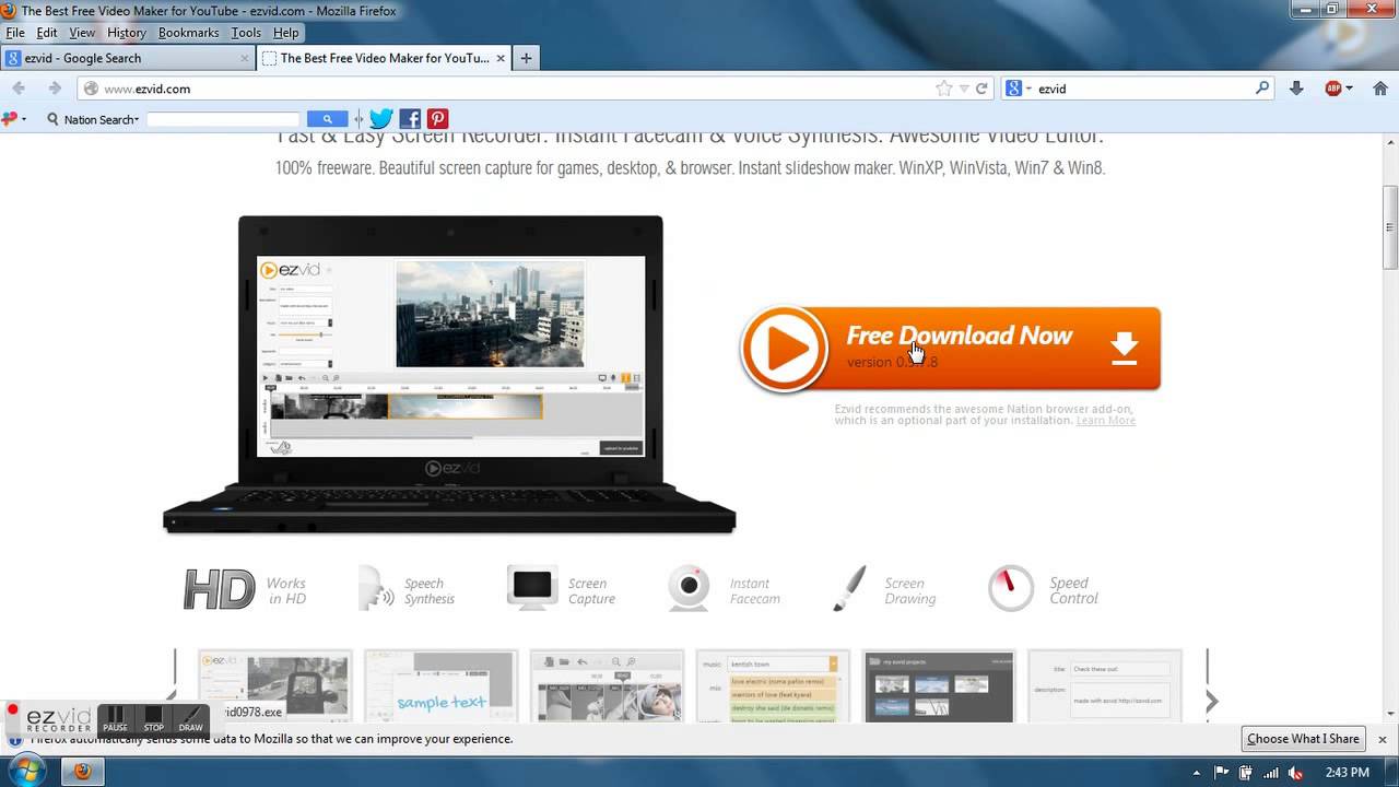 How to download ezvid for Windows 7 and up - YouTube