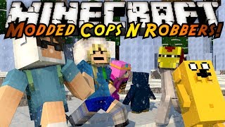 Minecraft Mini-Game : MODDED COPS N ROBBERS! ADVENTURE TIME!