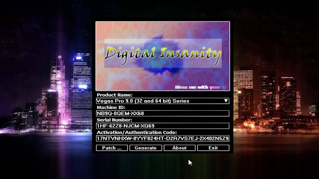 vegas pro 10 serial number and authentication code