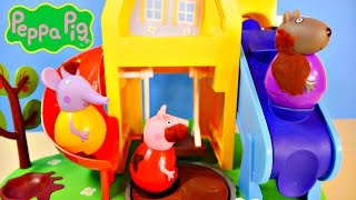 Peppa Pig Wind & Wobble Playhouse Play Doh Muddy Puddles Weebles Toy Playset