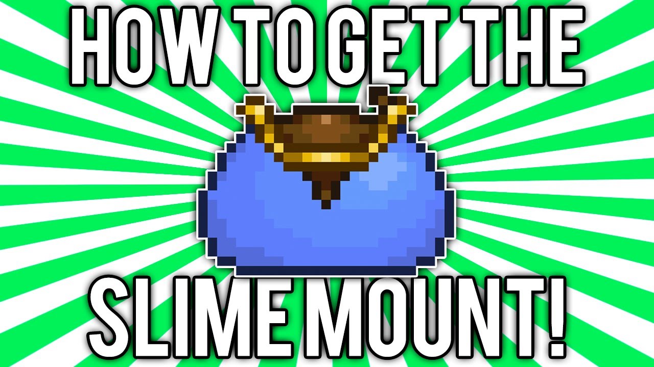 Terraria 1.2.4 Slime Mount! (Slimy Saddle Summoning Item) [demize