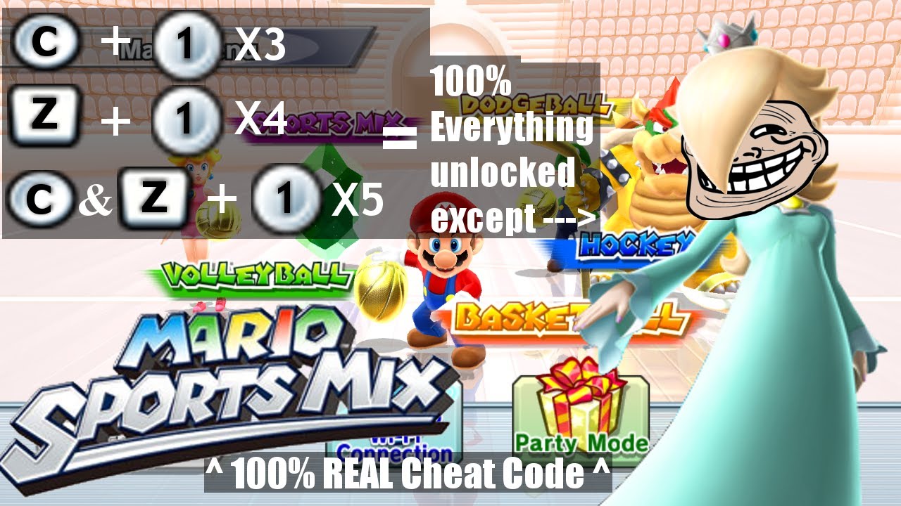 Mario Sports Mix: Instant 100% Unlock Cheat Code - YouTube