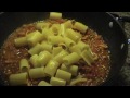 Mezze maniche col ragù di calamari ed alici fresche - Macaroni with squid sauce and anchovies