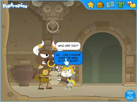 Poptropica Mythology Island Walkthrough Part 2 - YouTube