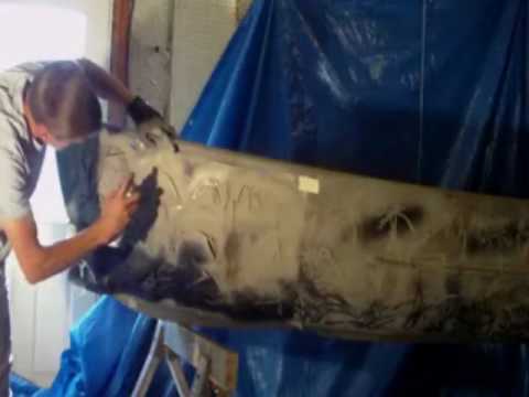 How to Paint an Aluminum Duck boat part two - YouTube