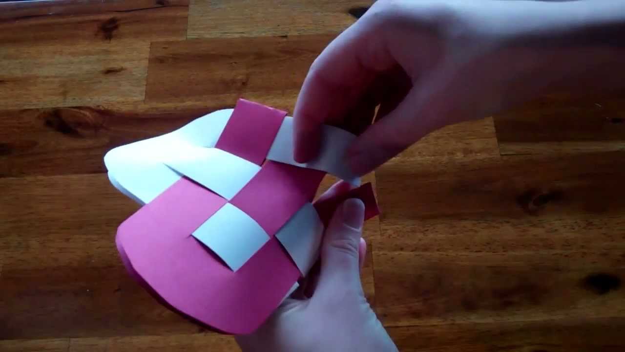 Valentine's Day Craft Idea - How to make a Heart Basket - YouTube