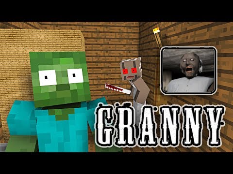Monster School: GRANNY HORROR GAME CHALLENGE - Minecraft Animation
