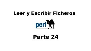 Perl tutorial. Parte 24