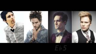 Vocal Range Battle: Matt Bellamy, Jared Leto, Brendon Urie and Patrick Stump