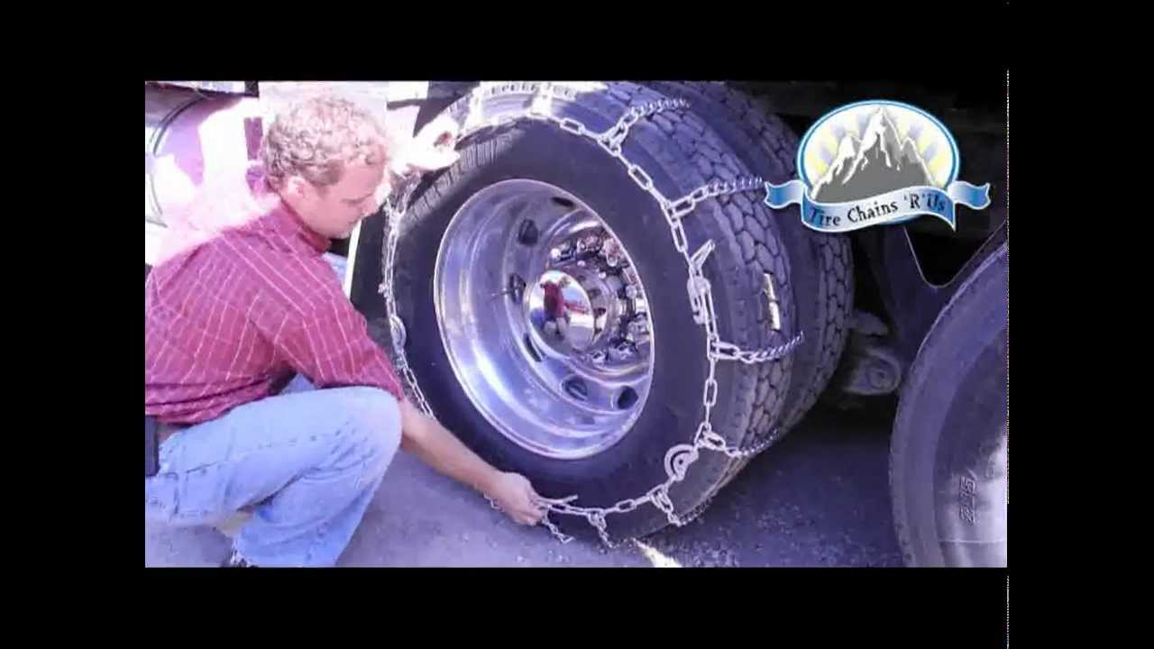 How to Install General Highway Service Semi Truck Tire Chains YouTube