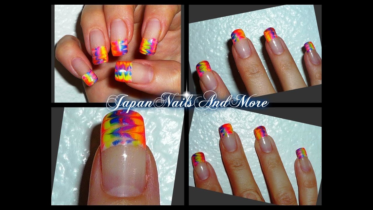 Rainbow Gel Nail Art Design - YouTube