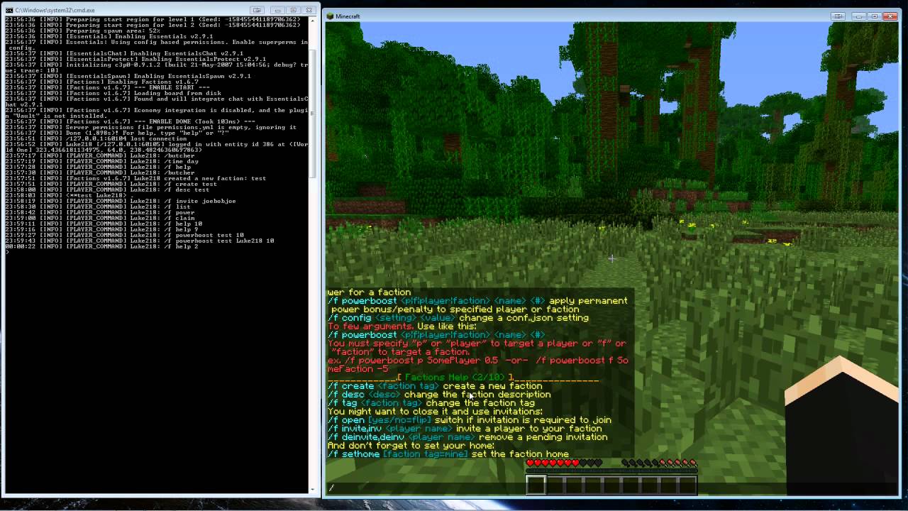 Minecraft: How to Install and Use Factions Plugin for Bukkit 1.2.5 ...