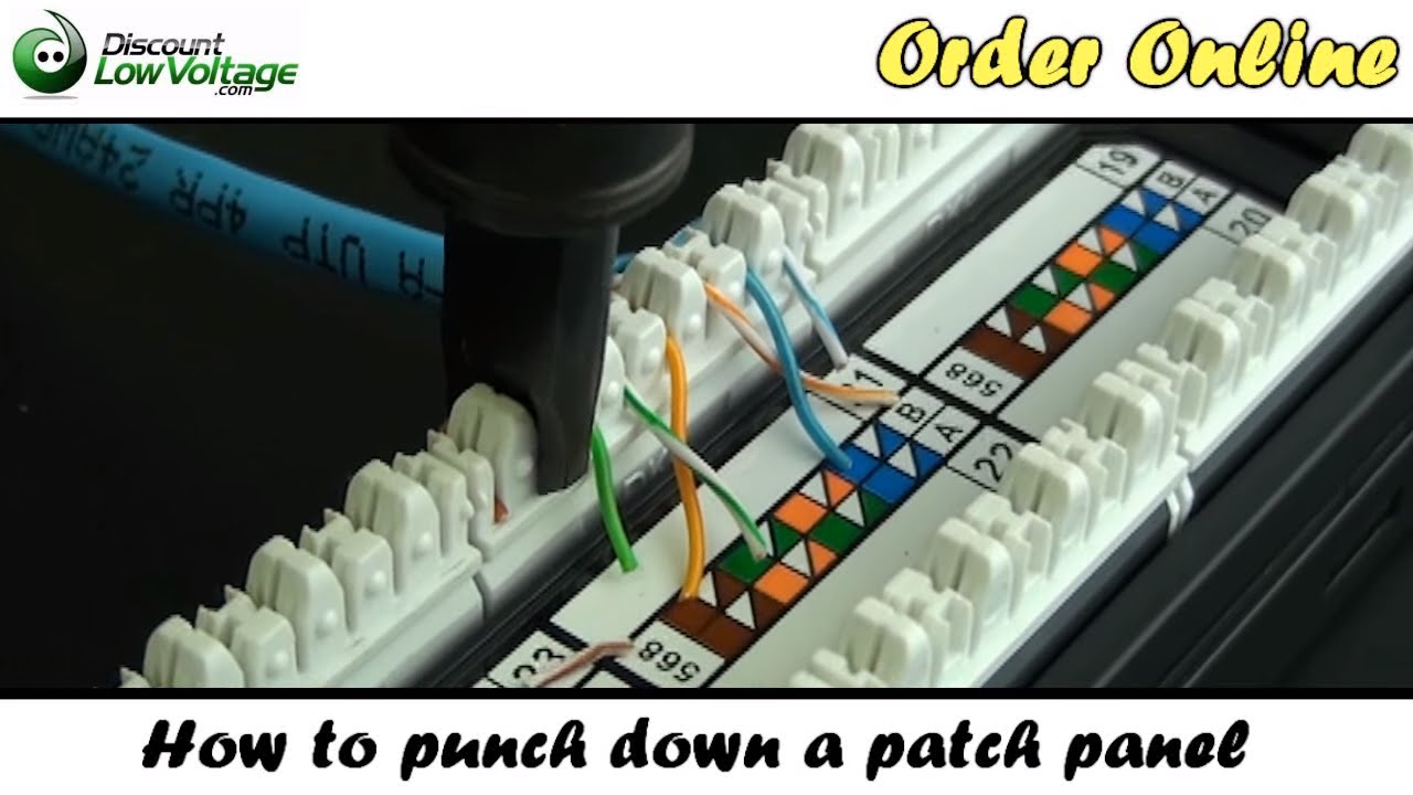 How to Punch Down a Network Ethernet Patch Panel - YouTube
