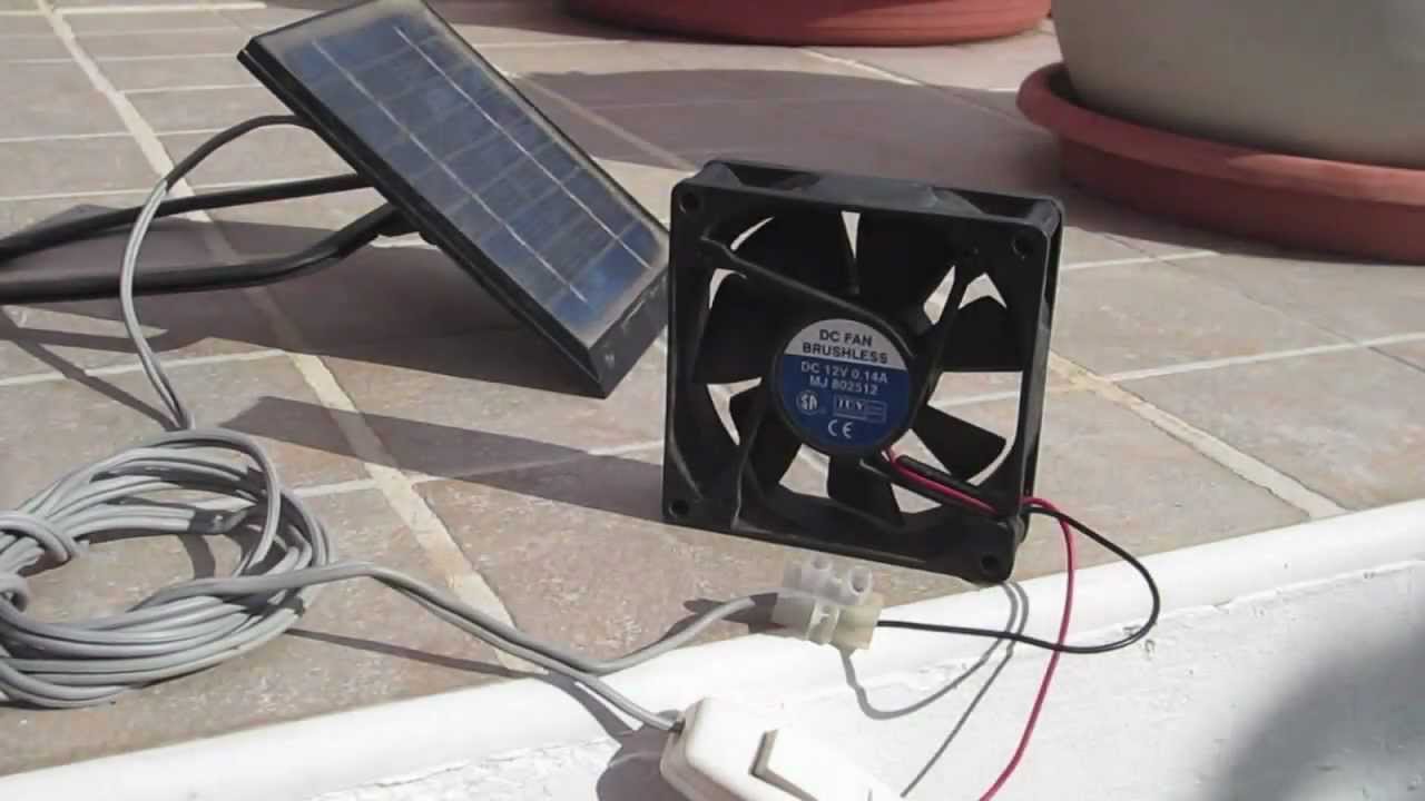 Solar Panel + Fan for ventilation - YouTube