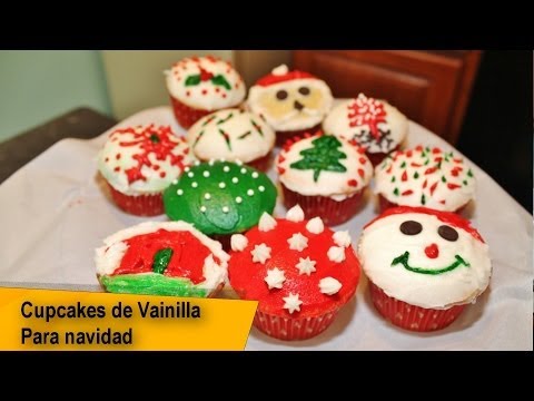 CUPCAKES DE VAINILLA - Recetas de Navidad - COCINANDO CON INGRID