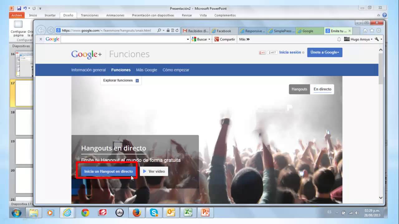 HangOut Videoconferencia Gratis - YouTube